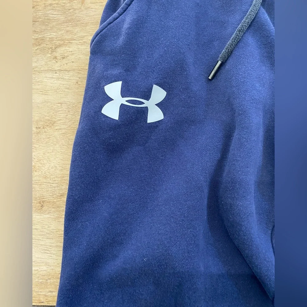 Under Armour Cold Gear Men’s Size Small‎ Navy Logo Joggers - Picture 7 of 10